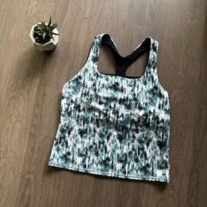Sweaty Betty Workout Abstract Print Tank Top with Built-In Bra